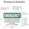 Signmission In The Event Of An Use Phone To, 10 in W x Rectangle, Vinyl Decal OS-2PACK-EM-D-710-L-10397 - alternate 2